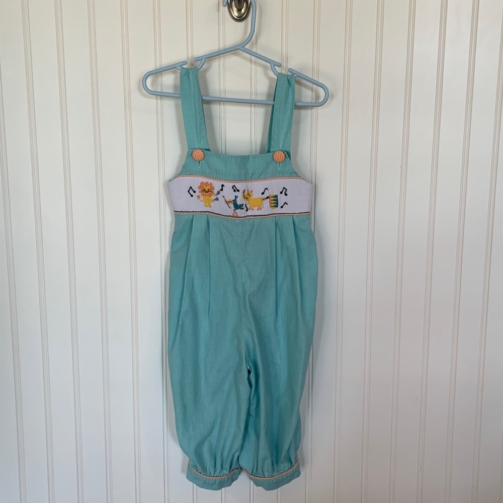 Patycake Kids Smocked Boy Longall Romper Outfit